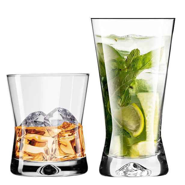 Krosno sada sklenic X-line whisky s dlouhým nápojem