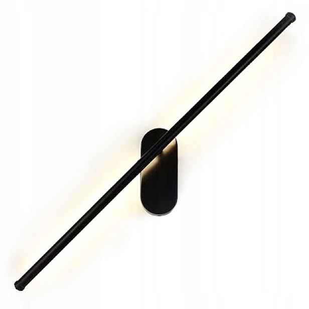 Led Nástěnná Lampa Černá Neutrální Koupelnová Barva 12W 92CM