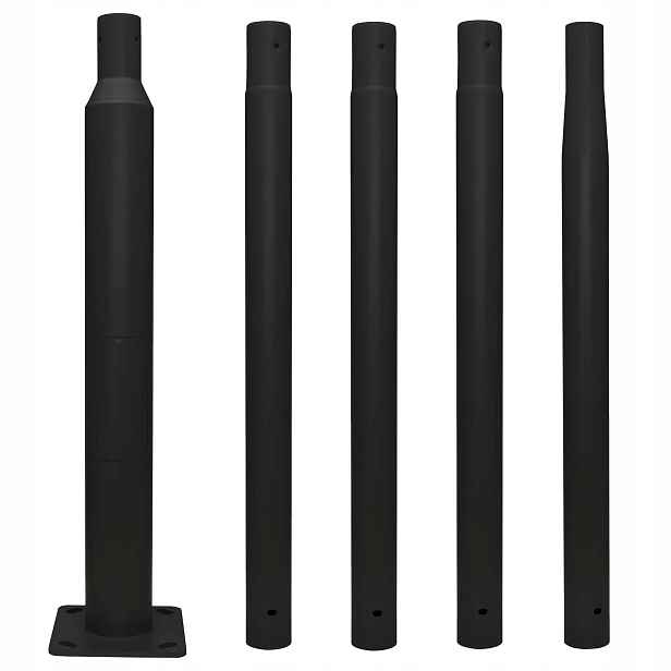 Silniční sloupek osvětlovací Ø114 mm StreetPole Max 5 m černý 18x18 B-50