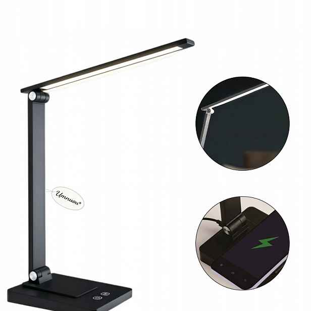 Stolní lampa Dotyk Dod. Usb port na stůl 3 režimy Napájecí adaptér Led