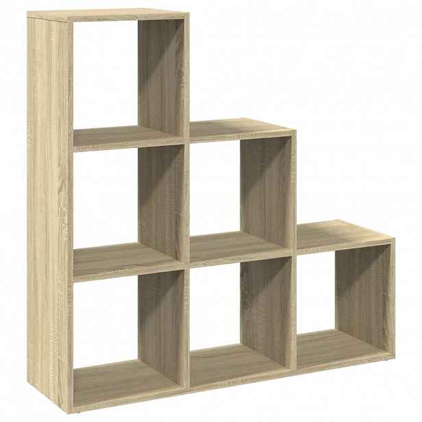 vidaXL Knihovna/dělící stěna 3patrová dub sonoma 99x29x99 cm kompozit