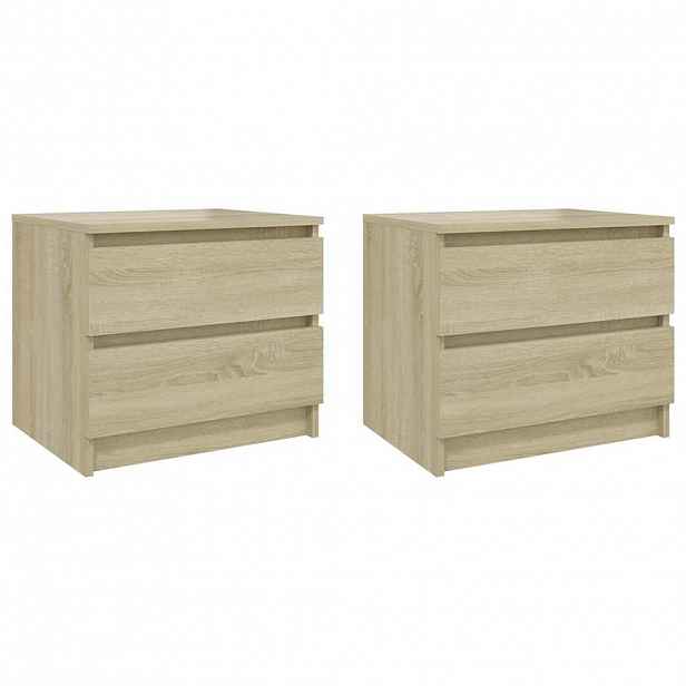 vidaXL Noční stolky 2 ks dub sonoma 50 x 39 x 43,5 cm kompozitní dřevo
