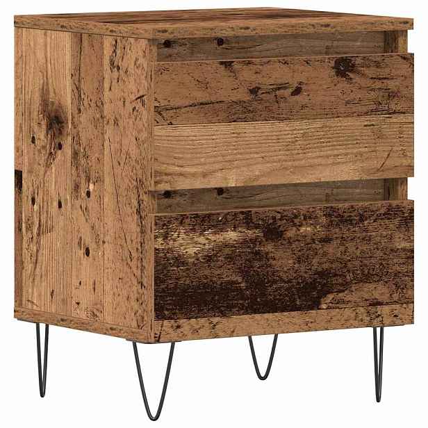 vidaXL Noční skříňka Staré dřevo 40 x 35 x 50 cm Kompozitní dřevo