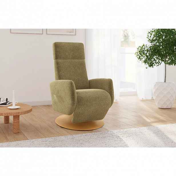 Sit & More RELAXAČNÍ KŘESLO, textil, olivově zelená