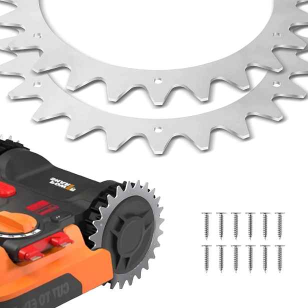 2x Hroty pro robotickou sekačku Worx Landroid S a M nerezová ocel 205 mm