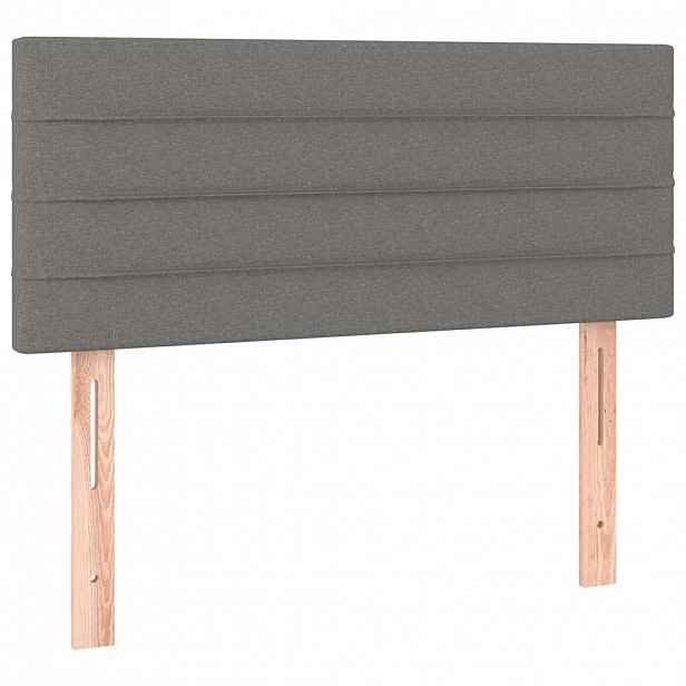 vidaXL Čelo postele tmavě šedé 90x5x78/88 cm textil