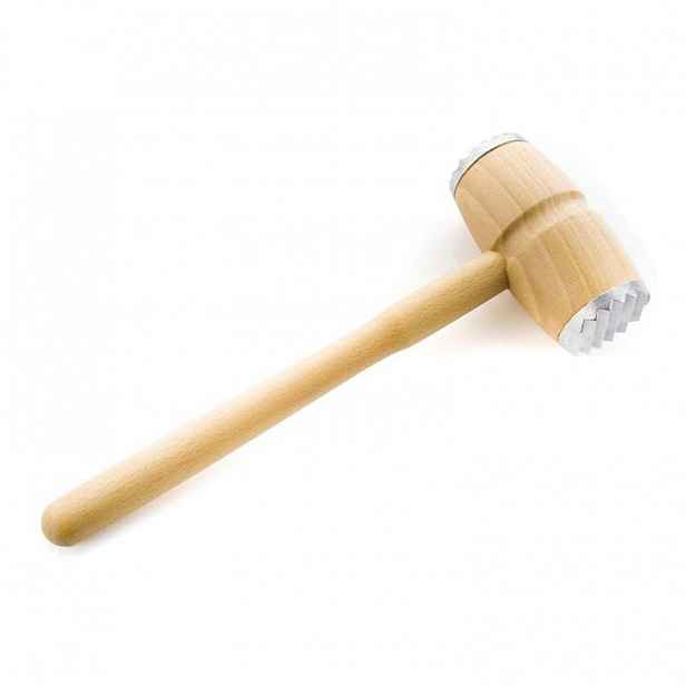 BANQUET Palička na maso dřevěná, okovená 30x10 cm