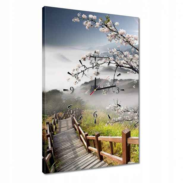 Hodiny 40x60 Japonsko Kvetoucí višeň