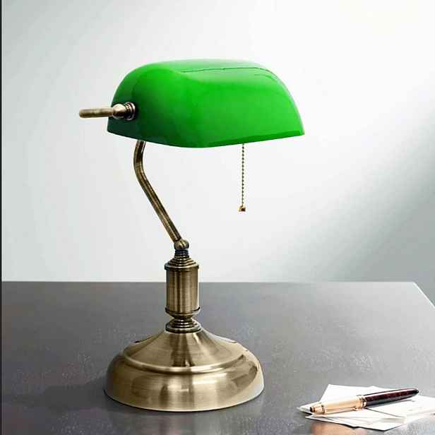 Prestige Stolní lampa 1xE27/60W/230V mosaz/zelená