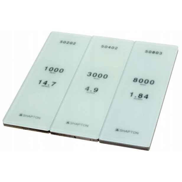 Set japonských brusných kamenů #1000, #3000 a #8000 Shapton GlassStone