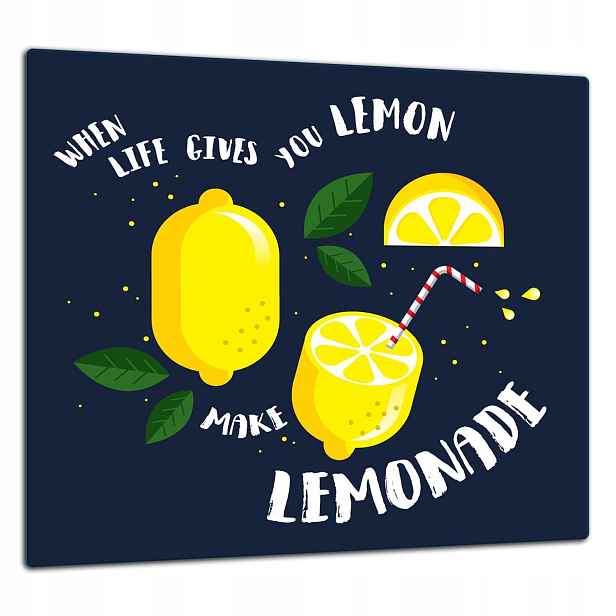 Skleněná Ochranná Deska Panel Lepidlo 65x60 Citron
