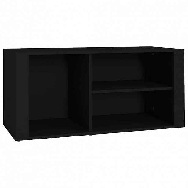 vidaXL Botník černý 100x35x45 cm kompozitní dřevo
