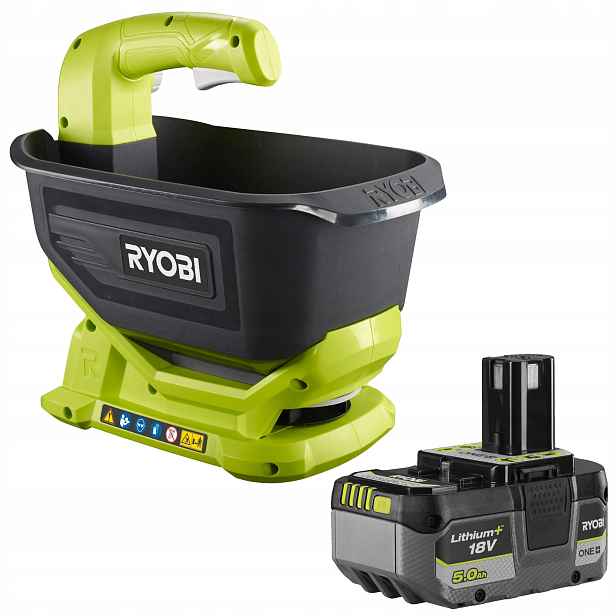Ryobi Akumulátorový Secí Stroj Rozmetadlo 2M 4L Anti-clog OSS1800 5Ah RB18L5