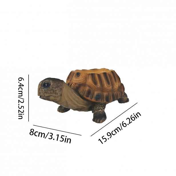 TEMU 1 ks Kreativní živicová květináč ve tvaru želvy, retro květináč, přírodní styl pro vnitřní i venkovní zahradní dekorace, odolná váza ve tvaru