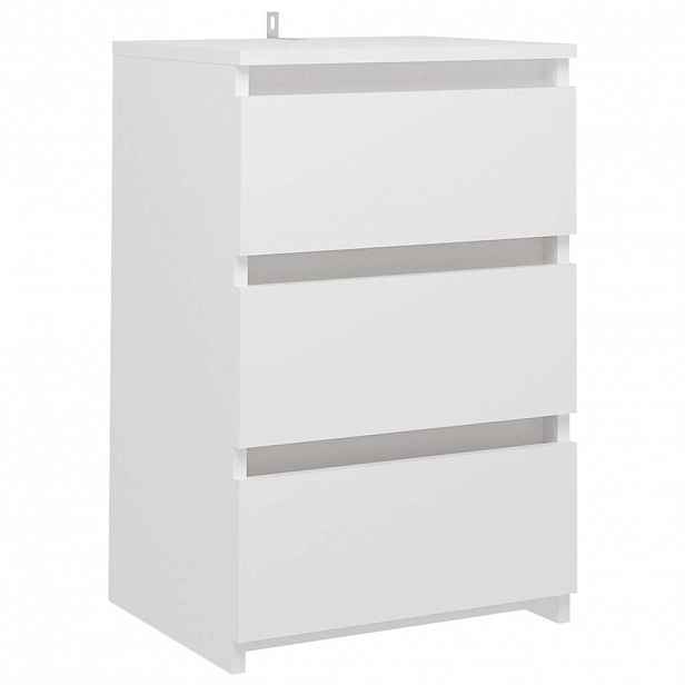 vidaXL Noční skříňka bílá 40 x 35 x 62,5 cm kompozitní dřevo