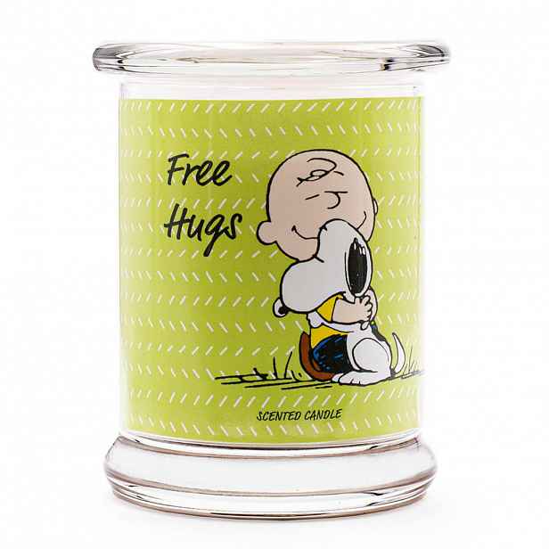 VONNÁ SVÍČKA Vícebarevná Free Hugs ve skle 250 g