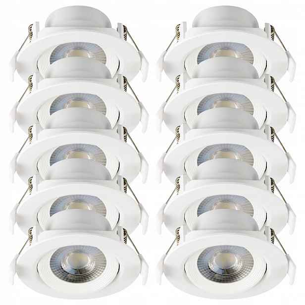 Kulaté Stropní Svítidlo Stropní Lampa Kulatá Led Výklopná 230V 7W IP20 Bílá 595lm 3000-6000