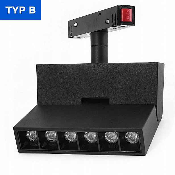 Lampa s diodami pro magnetické kolejnice 6W 3000K DDCX-GDZD6 Typ B