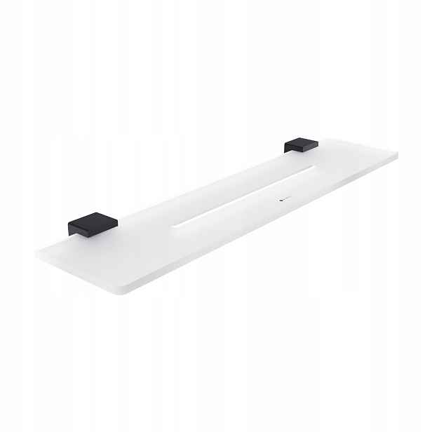 Nimco Kibo police do koupelny s otvory, černá matná, 50 cm Ki-X450-90