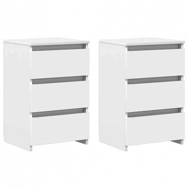 vidaXL Noční stolky 2 ks bílé 40 x 35 x 62,5 cm kompozitní dřevo