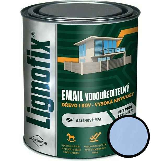 Barva vrchní Lignofix EMAIL vodouředitelný šedá 0,75 l