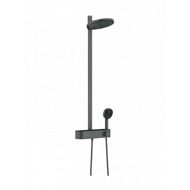 Hansgrohe Pulsify S - Sprchový set s termostatem, průměr 26 cm, 3 proudy, EcoSmart, kartáčovaný černý chrom 24241340