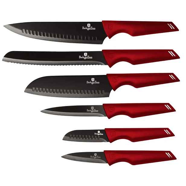 Sada nožů Berlinger Haus Burgundy Metallic 6 ks BH-2589