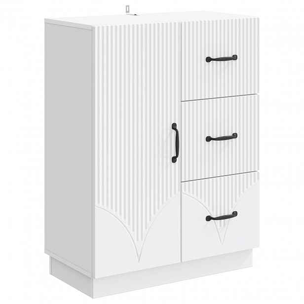 vidaXL Servírovací skříň Bílá 66 x 34,5 x 87 cm Kompozitní dřevo