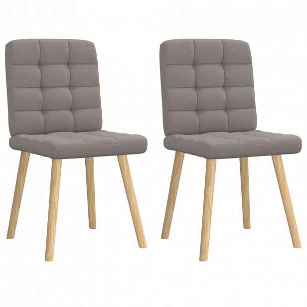 vidaXL Jídelní židle 2 ks taupe textil