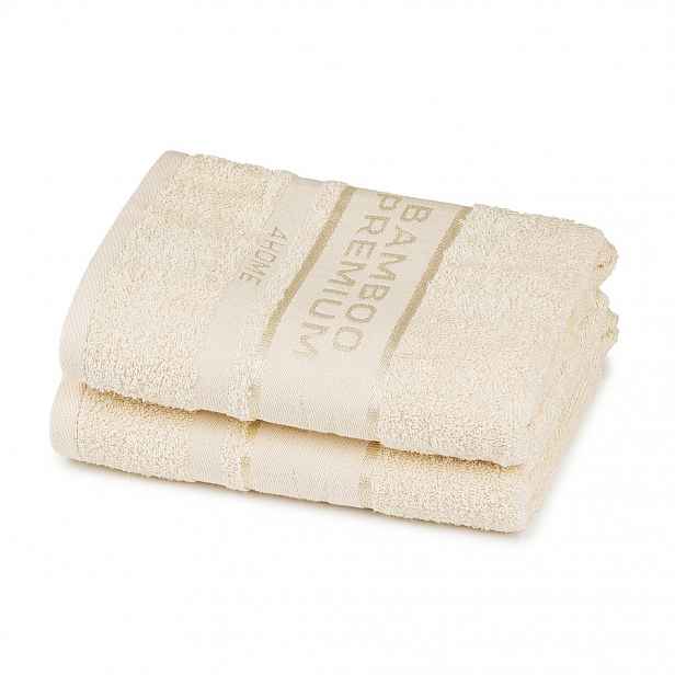 4Home Bamboo Premium ručník krémová, 50 x 100 cm, sada 2 ks