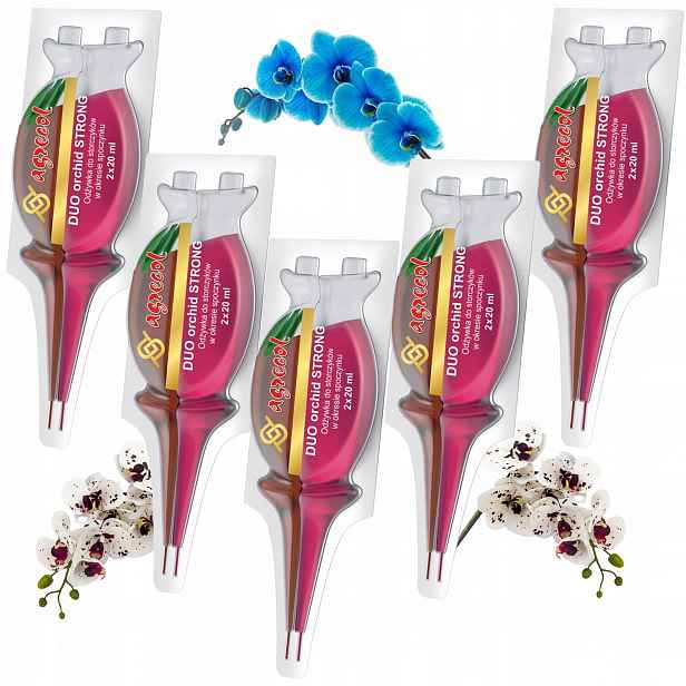 5 x Kapátko Hnojivo 2v1 pro orchideje Duo Orchid Strong Agrecol 40 ml