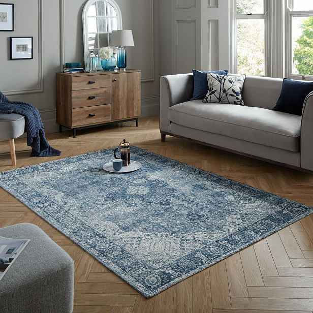 Kusový koberec Manhattan Antique Blue, 155x230, modrá, ložnice, Flair Rugs
