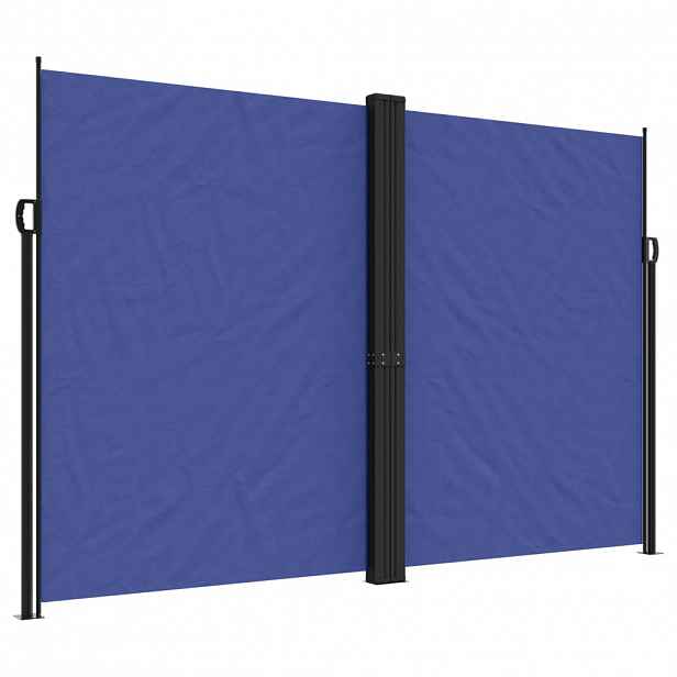 vidaXL Zatahovací boční markýza modrá 220 x 1200 cm