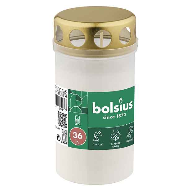 Hřbitovní svíčka BOLSIUS 36 hodin bílá