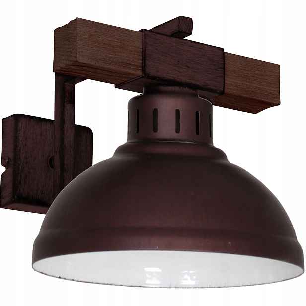 Nástěnné svítidlo Luminex Hakon Industriální, Dřevo/Ocel, Bronz, E27, 15 W