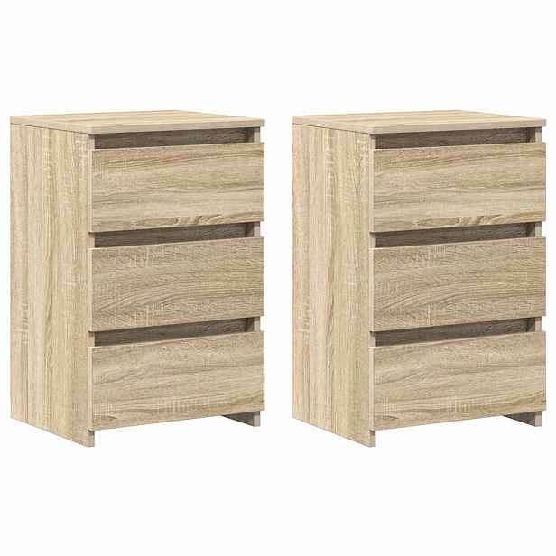 vidaXL Noční stolky 2 ks sonoma dub 40 x 35 x 62,5 cm kompozitní dřevo
