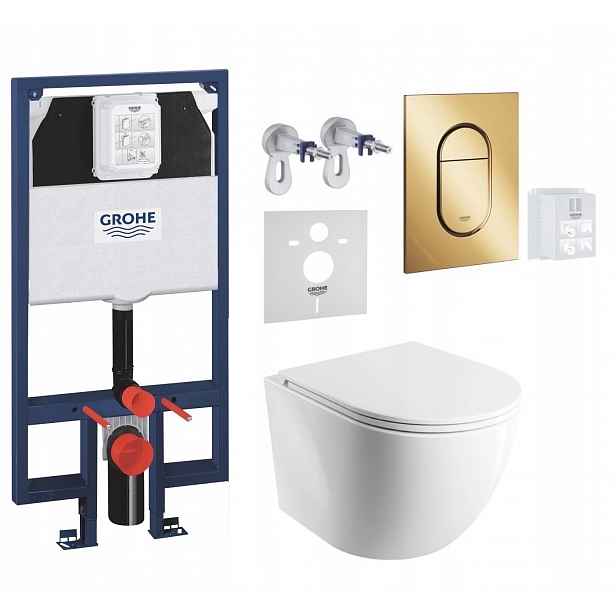 7v1 Wc Set, Stelaz Grohe Slim Wc Mísa Rim Silent Omnires Tlačítko