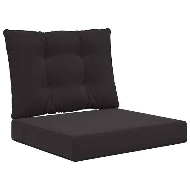 vidaXL Venkovní polštář na pohovku Polyester Černá 60 x 50,5 cm