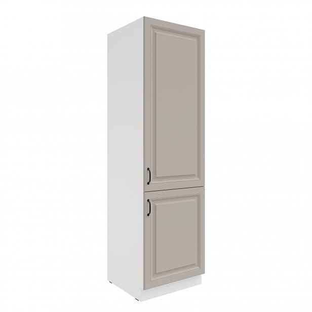 Vysoká skříňka pro vestavnou lednici Stilo 60 LO-210 2F Barva korpusu: Bílá, Barva dvířek: Clay Grey
