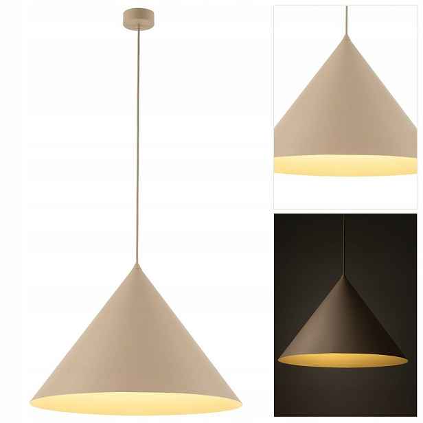 Závěsná lampa Cono béžová s nastavitelnou výškou v obývacím pokoji Tk Lighting