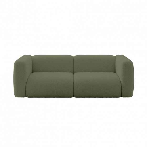 ALTDECOR MODULÁRNÍ pohovka MIRA-S1, 2místná, 228 × 89 × 70 cm, zelená, bouclé