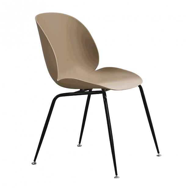 Jídelní židle SONAIA plast / kov Tempo Kondela Béžová