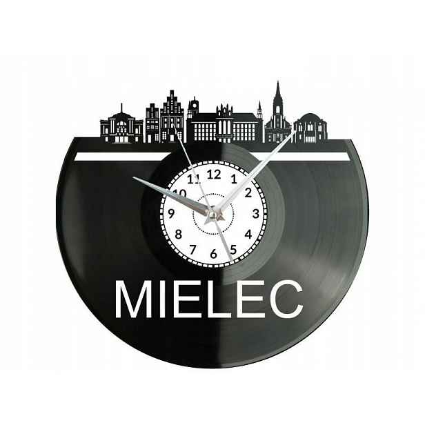 Mielec Město Polsko Nástěnné hodiny Vinylová deska Moderní Dekorativní Na