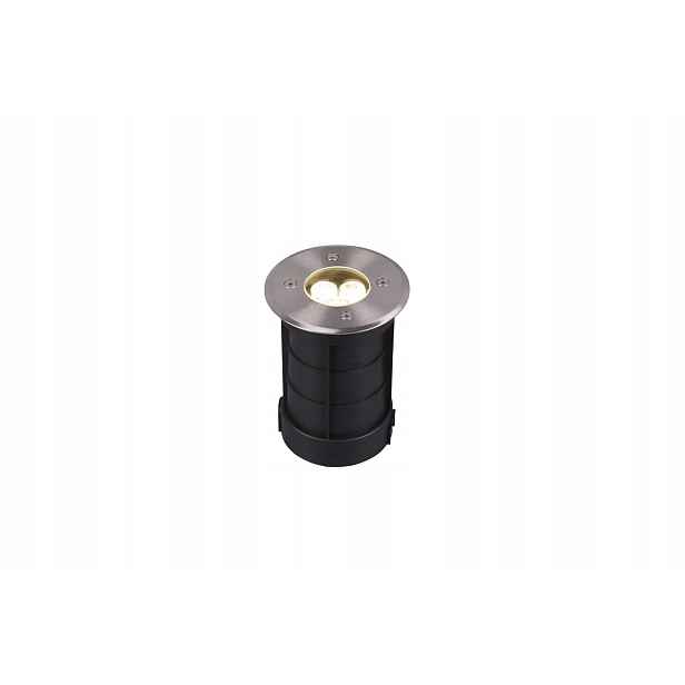 Nájezdová lampa z betonu Trio, stříbrná barva