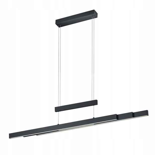 Závěsné Led svítidlo/lustr nad stůl, černé, moderní, 150 cm Trio