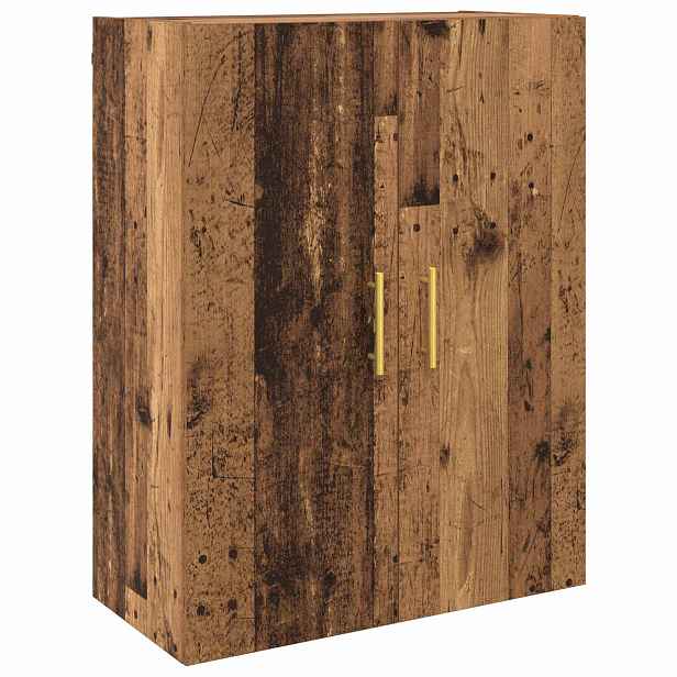 vidaXL Nástěnná skříňka Staré dřevo 69,5 x 34 x 90 cm Kompozitní dřevo