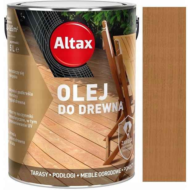 Altax Olej Na Dřevo Teras Zahradního Nábytku 5 L Tik Teak