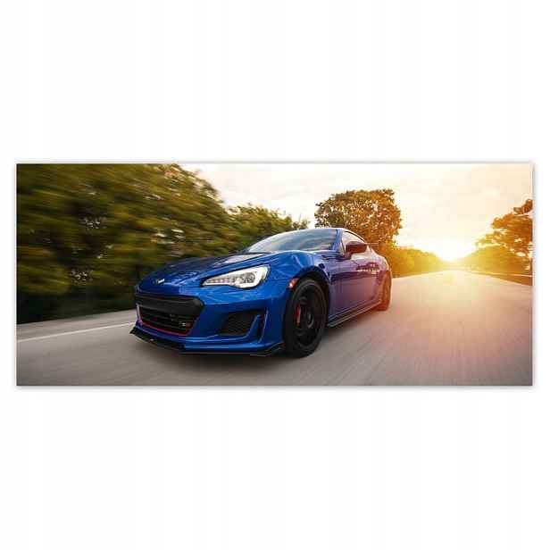 Fototapety 211x91 Automobilový průmysl Modré auto