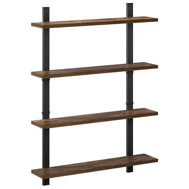 vidaXL Nástěnná polička Kouřový dub 60.5 x 13.5 x 80.5 cm