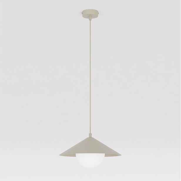 Závěsná lampa Mono 1-bodová Mokka s opálovým stínítkem E14